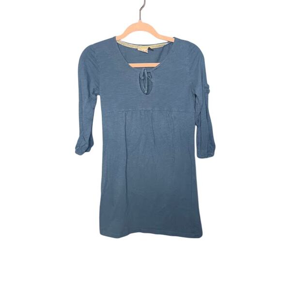 Vintage Volcom Baby Doll Juniors Size Small Y2K 3/4 Sleeve Blue Long Shirt 2000s - Picture 1 of 9